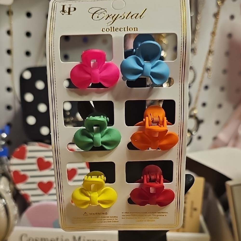 Kids Hair Clips Set - Pink, Blue, Green, Orange, Yellow